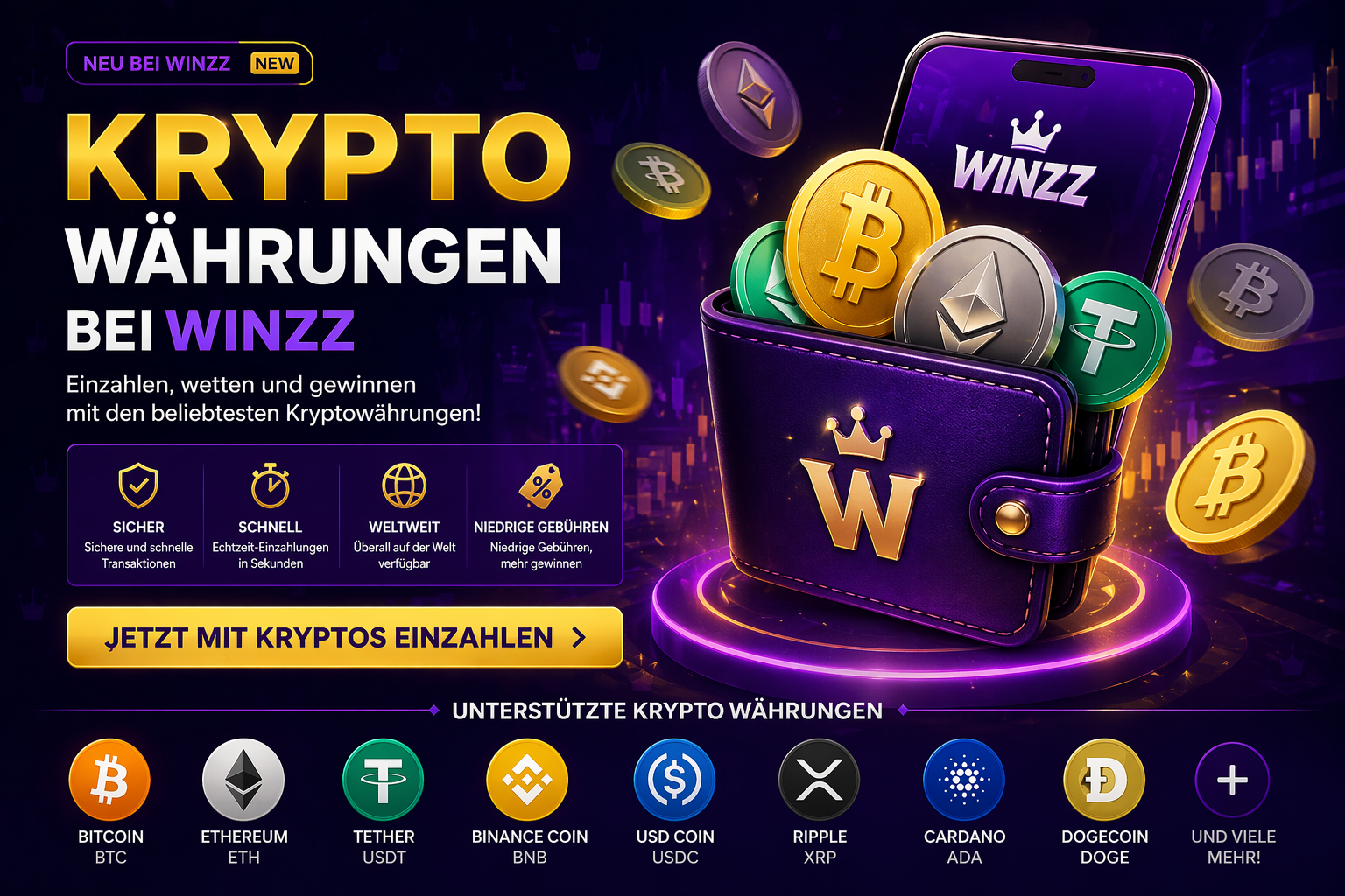 Winzz Casino Kryptowährungen